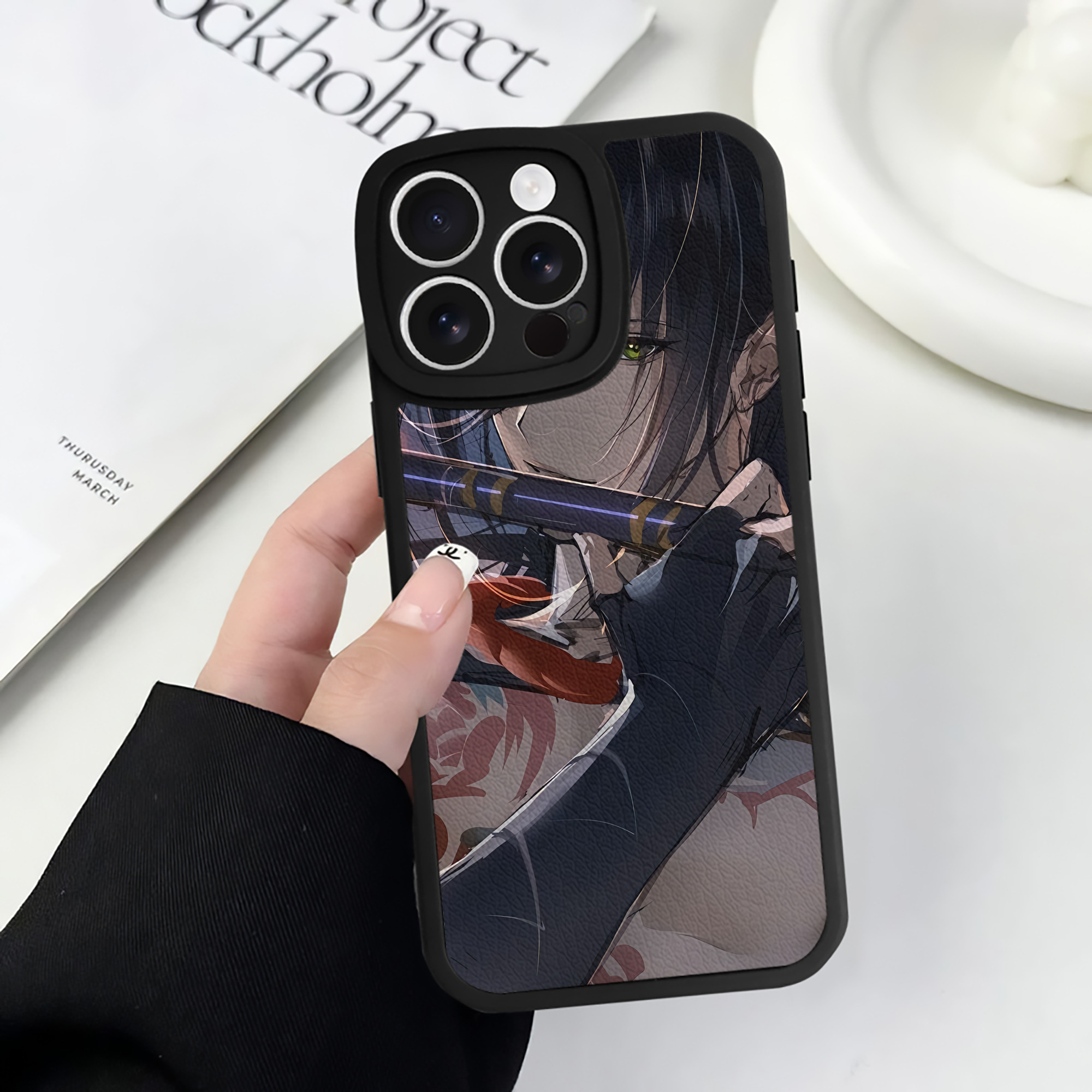 （画像用） 刀剣乱舞 Touken Ranbu 【iPhone 16シリーズ対応】シリコンスマホケース（レザー調） 材質：シリコン